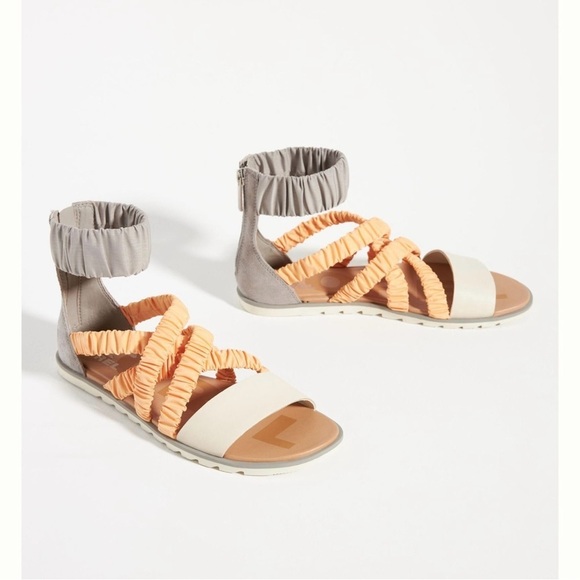 Sorel Ella II Ankle-Strap Boho Sandal | Size 10 | Chrome Grey, Faded Spark - Picture 1 of 10